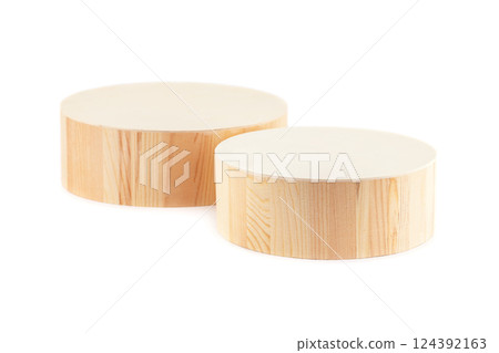 Two wooden stands Two wooden stands 124392163