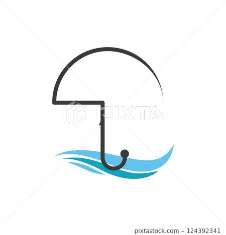 Umbrella logo icon Umbrella logo icon 124392341