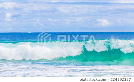 Strong waves Praia Lopes Mendes beach Ilha Grande island Brazil. 124392357