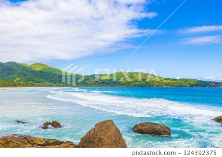 Praia Lopes Mendes beach on tropical island Ilha Grande Brazil. 124392375