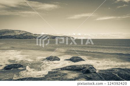 Praia Lopes Mendes beach on tropical island Ilha Grande Brazil. 124392420