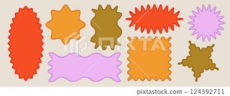 Scallop shape frames set 124392711