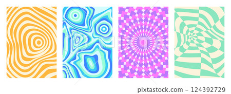 Psychedelic optical illusion wavy patterns Psychedelic optical illusion wavy patterns 124392729