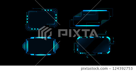 Cyberpunk hud frames and panels 124392753