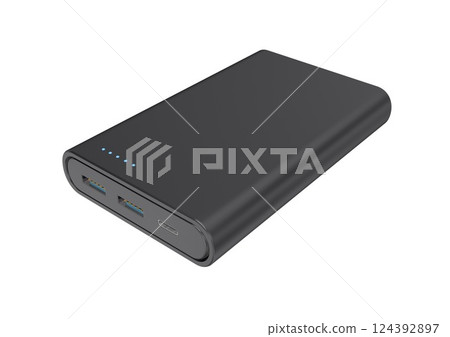 手機電池、電池、手機充電器、充電器（3DCG 影像） 124392897