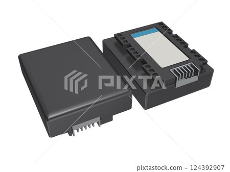 Digital video camera Lithium-ion battery Battery (3DCG image) 124392907