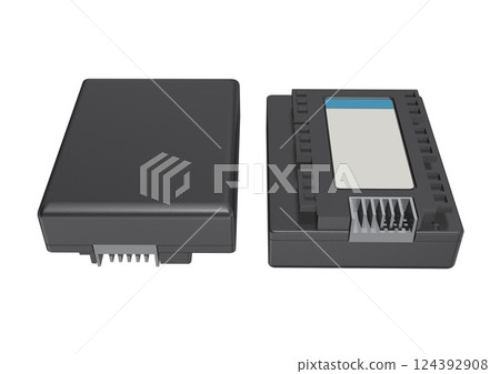 Digital video camera Lithium-ion battery Battery (3DCG image) 124392908