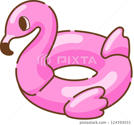Illustration of flamingo float 124393031