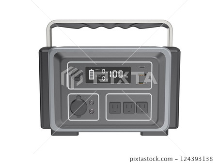 Portable power source alone (3DCG image) Portable power source alone (3DCG image) 124393138