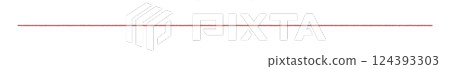 一條手寫紅線 - 簡單的水平線或底線設計 一條手寫紅線 - 簡單的水平線或底線設計 124393303