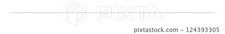 簡約時尚的手寫細灰線 - 水平分隔符號和裝飾邊框的設計部件材料 124393305