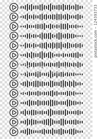 Audio wave. icon sound song. podcast set waves. Symbols on transparent isolated background. Voice message. Vector illustration. EQ Audio wave. icon sound song. podcast set waves. Symbols on transparent isolated background. Voice message. Vector illustration. EQ 124393733