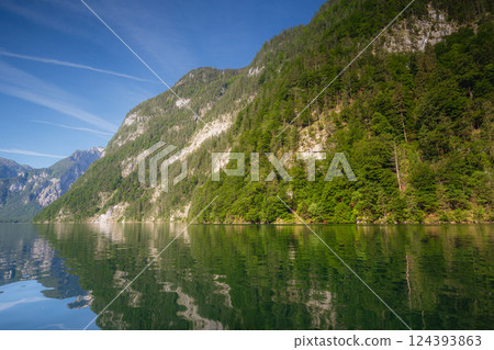 Konigsee lake near Jenner mount in Berchtesgaden National Park, Alps Germany 124393863