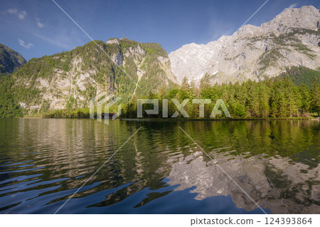 Konigsee lake near Jenner mount in Berchtesgaden National Park, Alps Germany 124393864