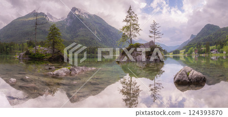 View of Hintersee lake in Berchtesgaden National Park Bavarian Alps, Germany View of Hintersee lake in Berchtesgaden National Park Bavarian Alps, Germany 124393870