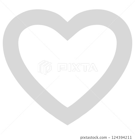 Grey heart symbol Grey heart symbol 124394211