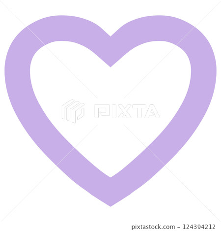 Light purple heart symbol Light purple heart symbol 124394212