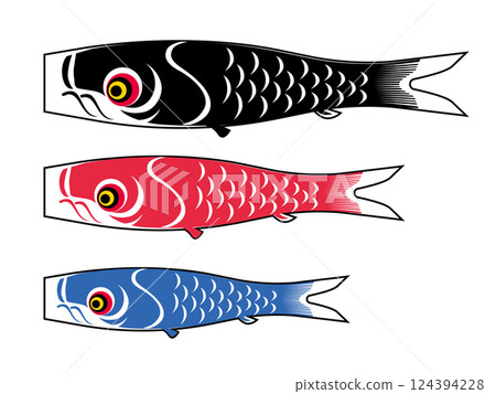 鯉魚旗的簡單圖示 124394228