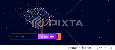Abstract digital artificial intelligence  technology background 124394244