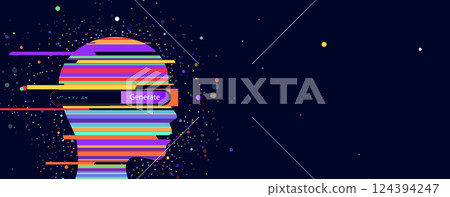 Abstract digital artificial intelligence  technology background 124394247