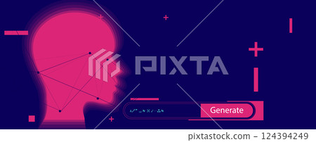 Abstract digital artificial intelligence  technology background 124394249