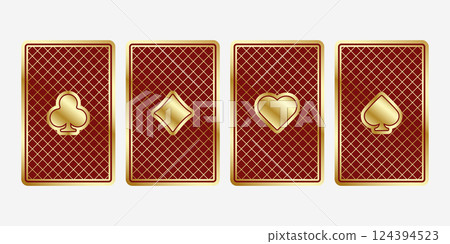 Ace of Spades, Diamonds, Clubs, Hearts. Playing cards. Casino or Poker of all the aces. Vector illustration Ace of Spades, Diamonds, Clubs, Hearts. Playing cards. Casino or Poker of all the aces. Vector illustration 124394523