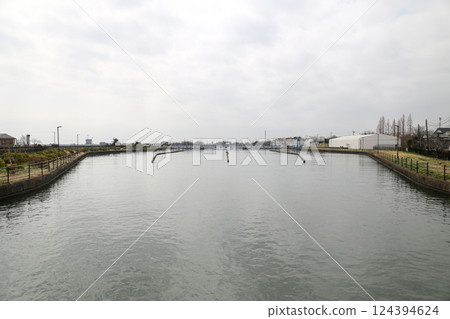 從利根水道須賀灌溉渠道流向各灌溉渠道的水 124394624