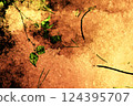 Plant yellow background. Infrared film. Illustration. 124395707