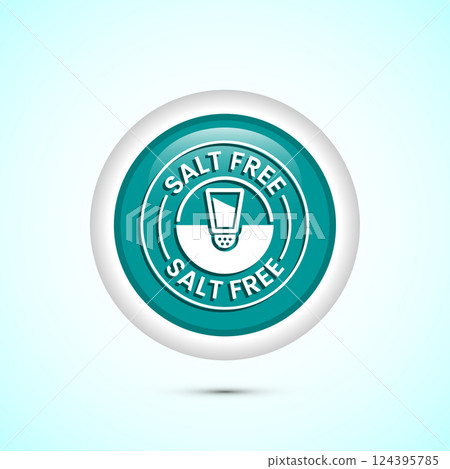 Salt free icon design illustration. No salt sign symbol, Sodium free icon, Button design Salt free icon design illustration. No salt sign symbol, Sodium free icon, Button design 124395785