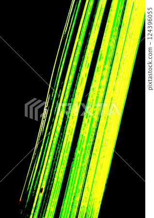 Striped yellow-green abstract background on black. Vertical Striped yellow-green abstract background on black. Vertical 124396055