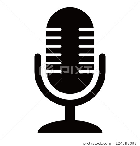 一個簡單的麥克風的插圖 一個簡單的麥克風的插圖 124396095