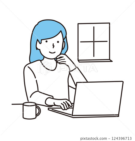 Women dealing with personal computers Women dealing with personal computers 124396713