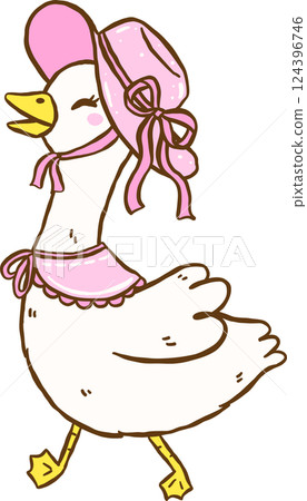 Cute Silly Goose Cottagecore Cartoon Character Cute Silly Goose Cottagecore Cartoon Character 124396746