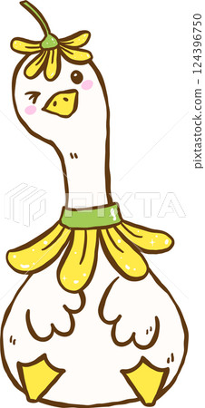 Cute Silly Goose Spring Cartoon Hand Drawn Cute Silly Goose Spring Cartoon Hand Drawn 124396750