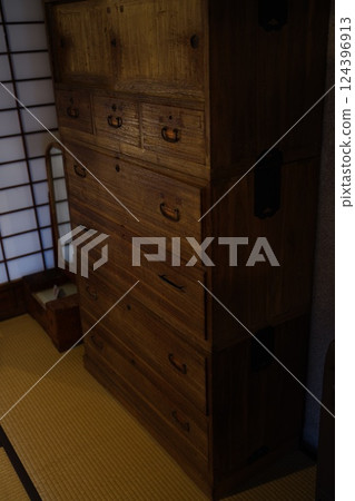 Chest of drawers in an old house 124396913