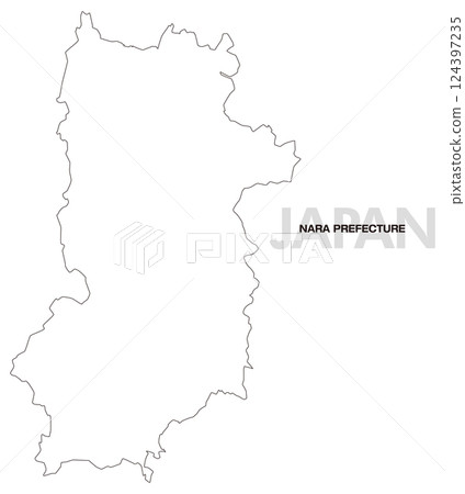 Blank map of Nara prefecture 124397235
