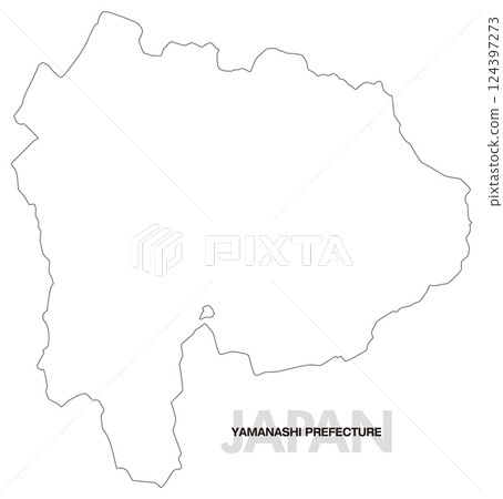 Blank map of Yamanashi prefecture Blank map of Yamanashi prefecture 124397273