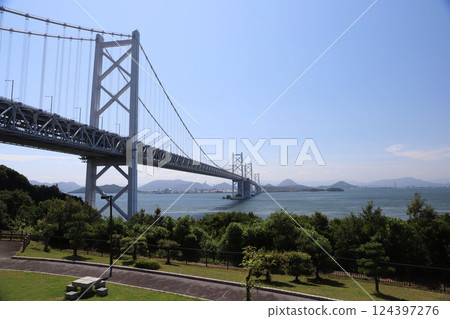 香川縣吉島停車場瀨戶大橋 124397276