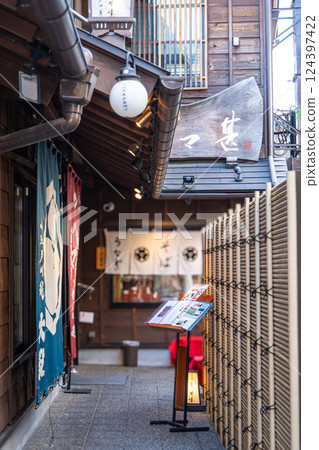 埼玉縣川越市充滿江戶時代氣息的店面 埼玉縣川越市充滿江戶時代氣息的店面 124397422