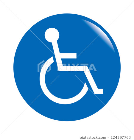 Wheelchair mark Wheelchair mark 124397763