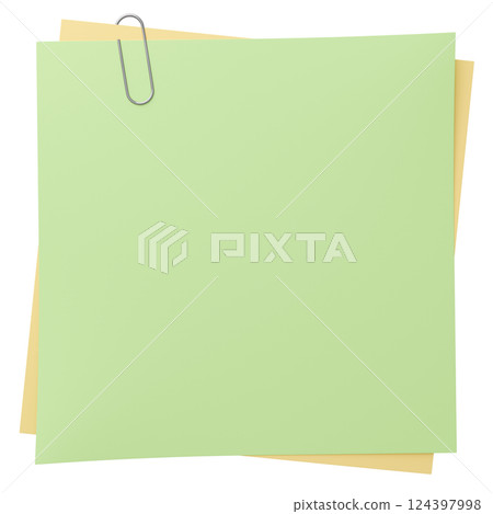 3D background material_paper and clip_green 3D background material_paper and clip_green 124397998