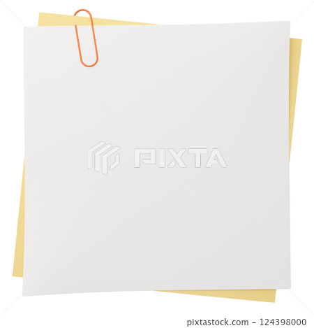 3D background material_paper and clip_yellow 124398000