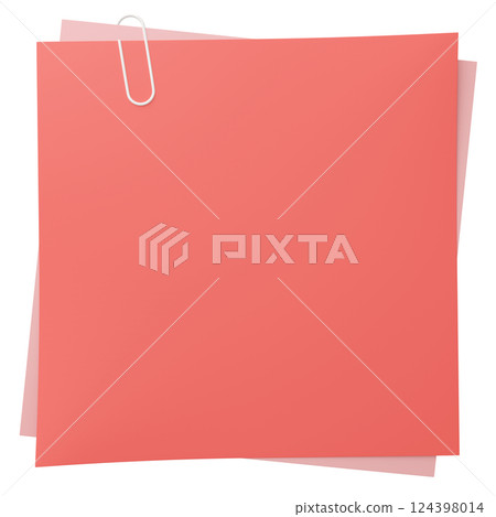 3D background material_paper and clips_pink 124398014