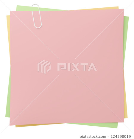 3D background material_paper and clips_colorful 124398019