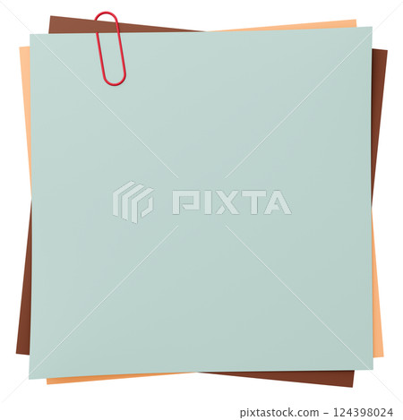 3D background material_paper and clips_colorful 124398024