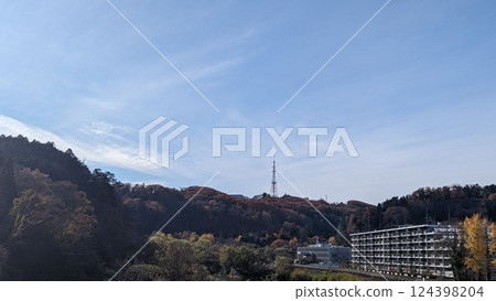 宮城縣仙台市的山脈與城市景觀 124398204