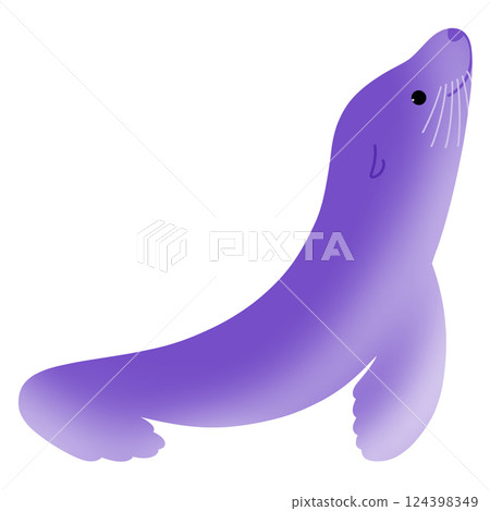 Cute sea lion 124398349