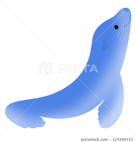 Cute sea lion 124398353