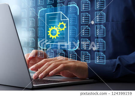 法律文件自動化和業務流程管理（BPA）。文件自動化解決方案。 124399159