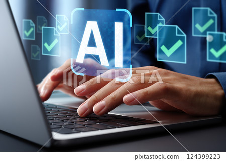 生成式人工智慧 (Generator AI)，人工智慧產生商業文件和文件的圖像。智慧自動化 124399223